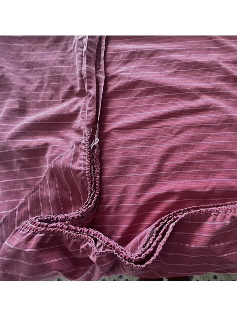 4 Pc QUEEN Sheet Set Stripe Burgundy Pinstripe West Point Stevens Made in USA